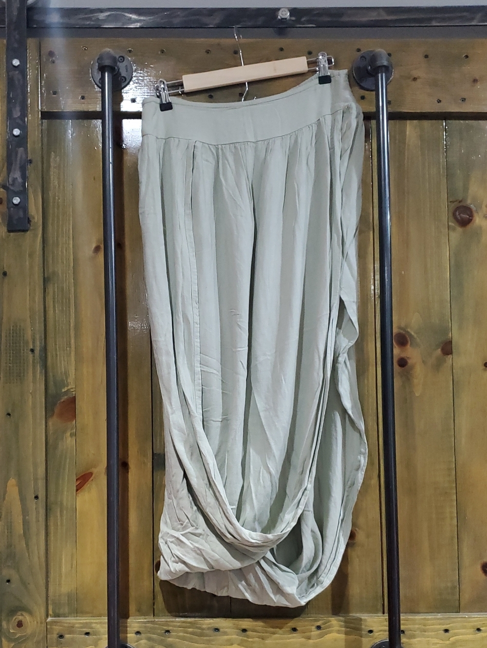 Free People Light Sage Draped Harem Pants Gypsy Moracco Genie Egyptian Boho